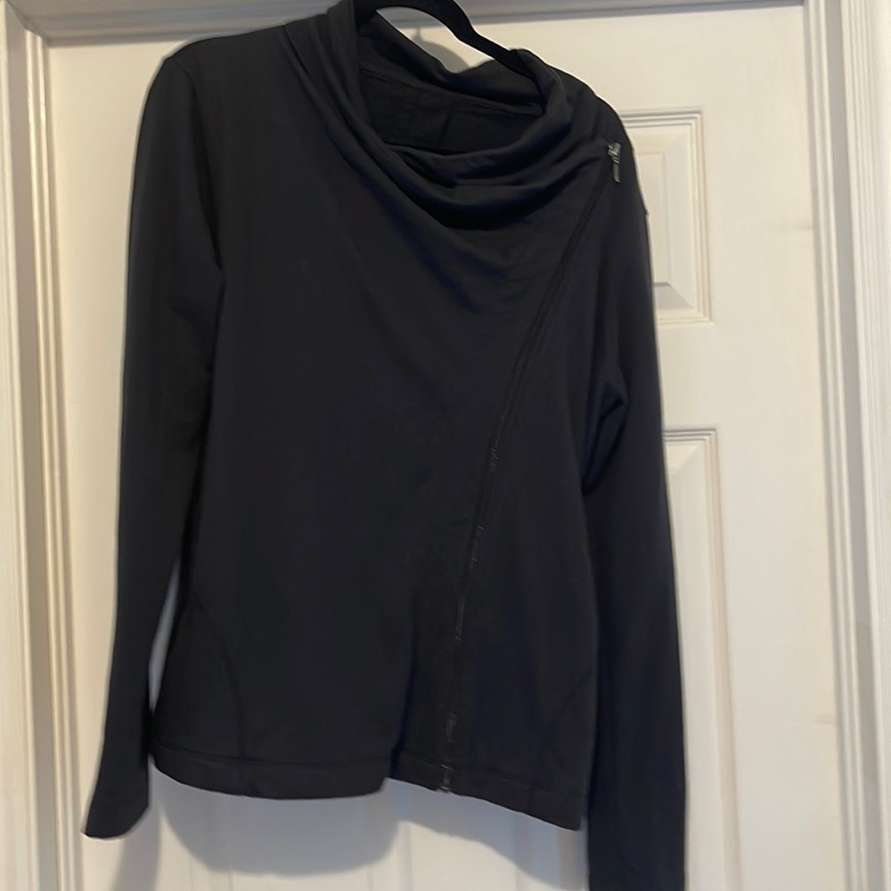 Reebok athletic  asymmetrical zip up jacket size large